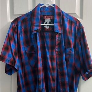 DIXXON Men's Vibrant Plaid Button Down Shirt